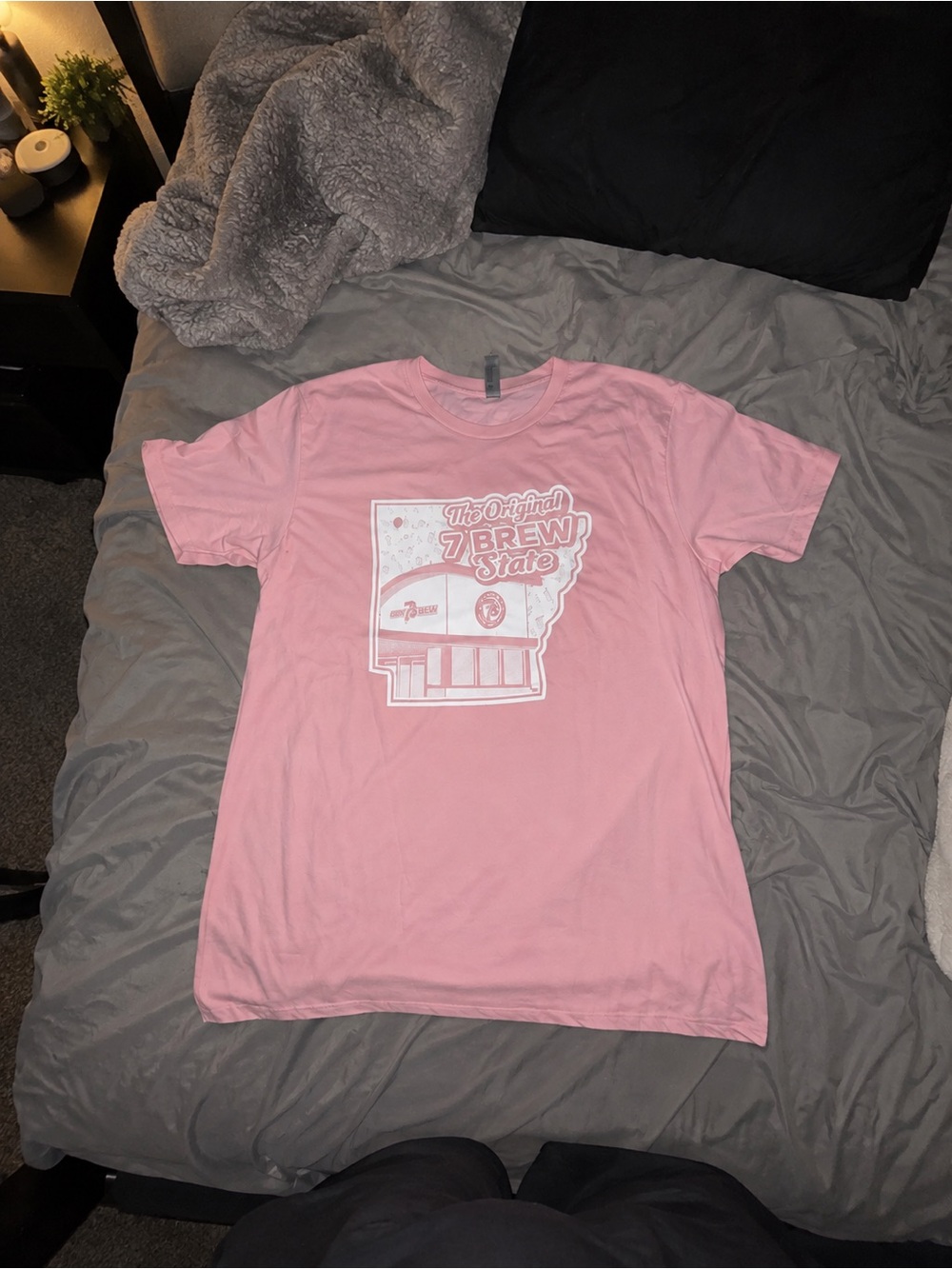 The Original 7 Brew State Pink Graphic T-Shirt